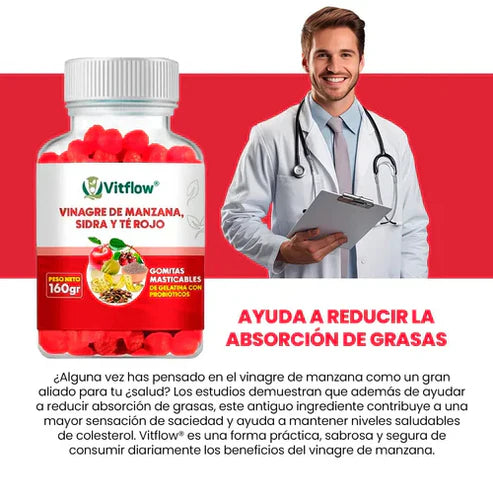 Gomitas de Vinagre de Manzana + Entrega Gratis + Solo pagas al recibir ¡Solo por hoy!