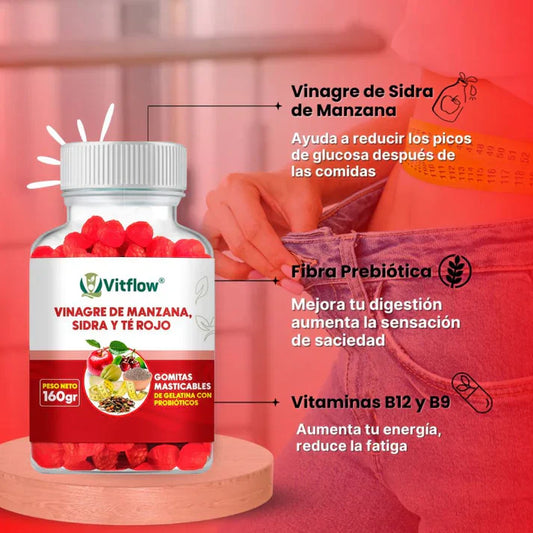 Gomitas de Vinagre de Manzana + Entrega Gratis + Solo pagas al recibir ¡Solo por hoy!